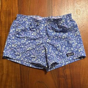 Patagonia Baggies Kids Blue Floral Shorts New!